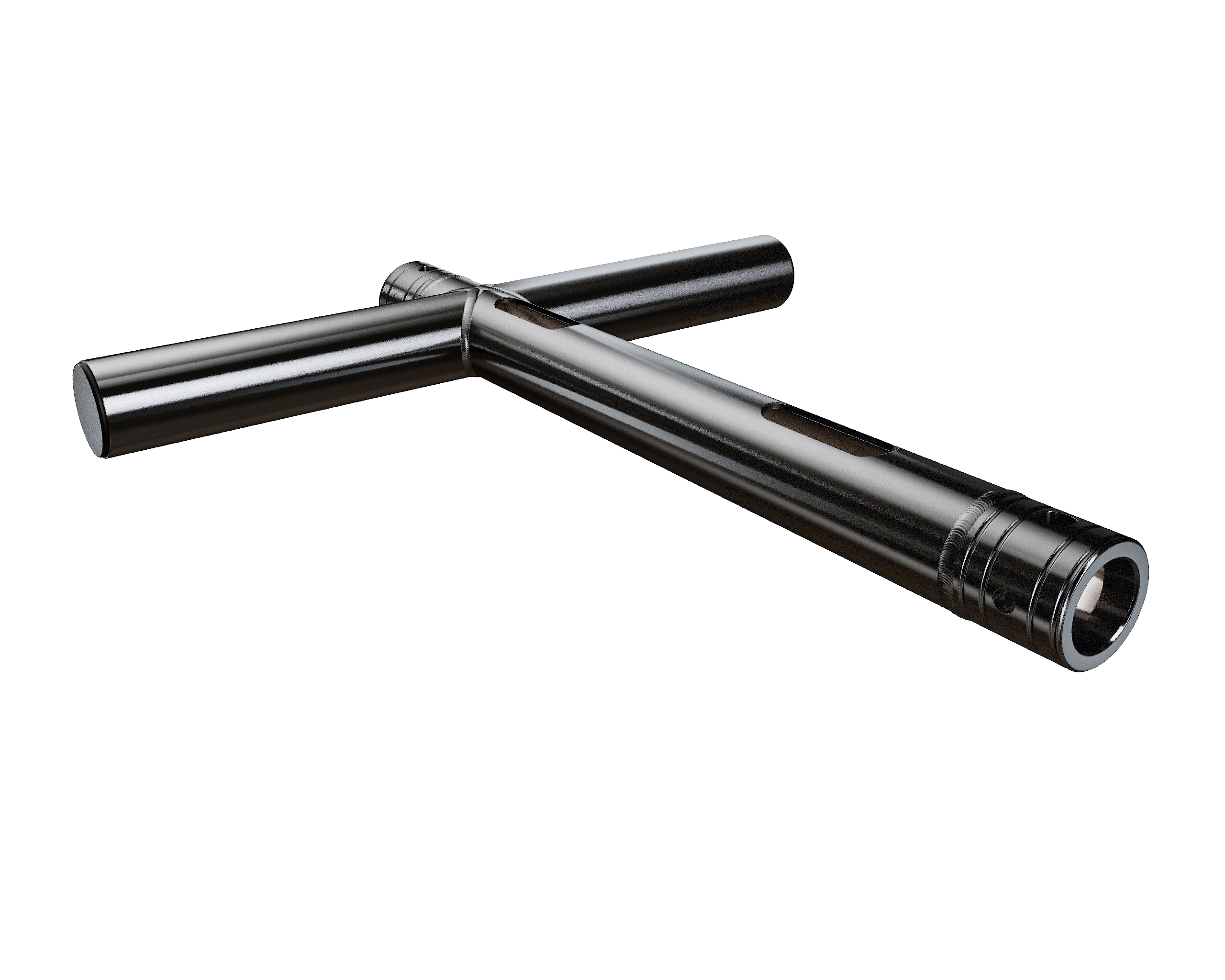 F31 Modulair T-stuk 50cm zwart
