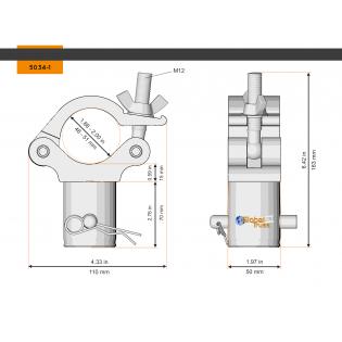 Half Coupler Spacer Female 48-51 / 50 / 500 kg - Afbeelding 2