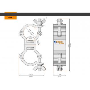 Swivel Coupler Small 32-35/30/35 KG - Afbeelding 2