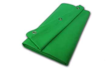 Greenscreen Molton B6.00xH6.00m met ringen