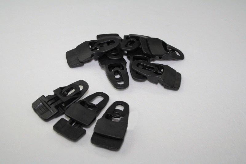 Hold-on clip MIDI, zwart, verpakking van 10 stuks