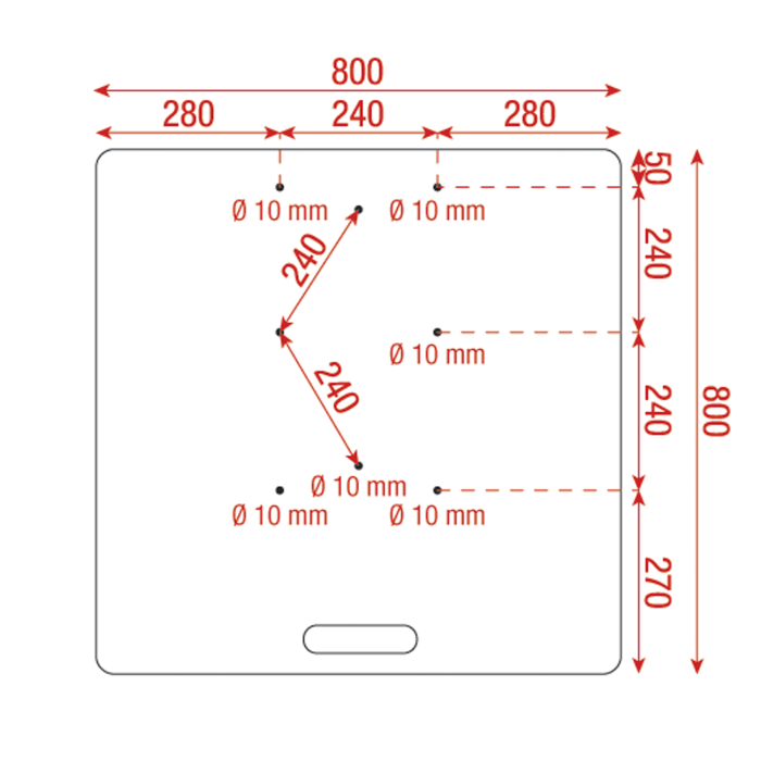 Wentex Universele Base Plate 800×800 - Afbeelding 2